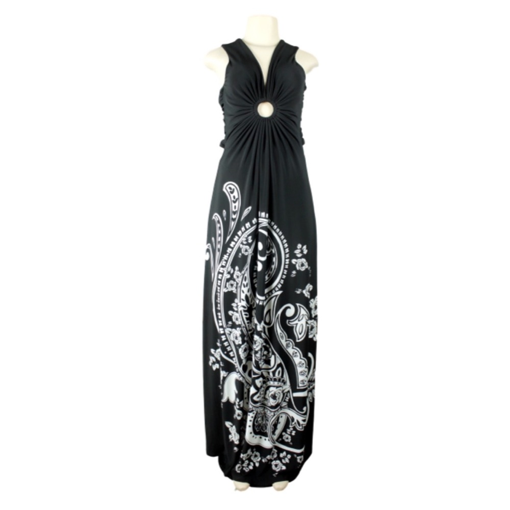 ARDEN B. Abstract Print Maxi Dress
